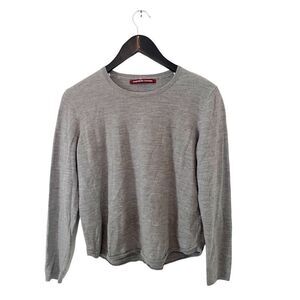 Comptoir Des Cotonniers Vanny Light Grey 100% Wool Crewneck Sweater